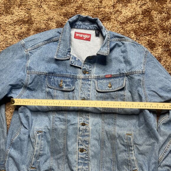 Wrangler Jacket Mens 2XL Denim Rugged Wear Trucker Western Cowboy Y2K - Picture 5 of 7